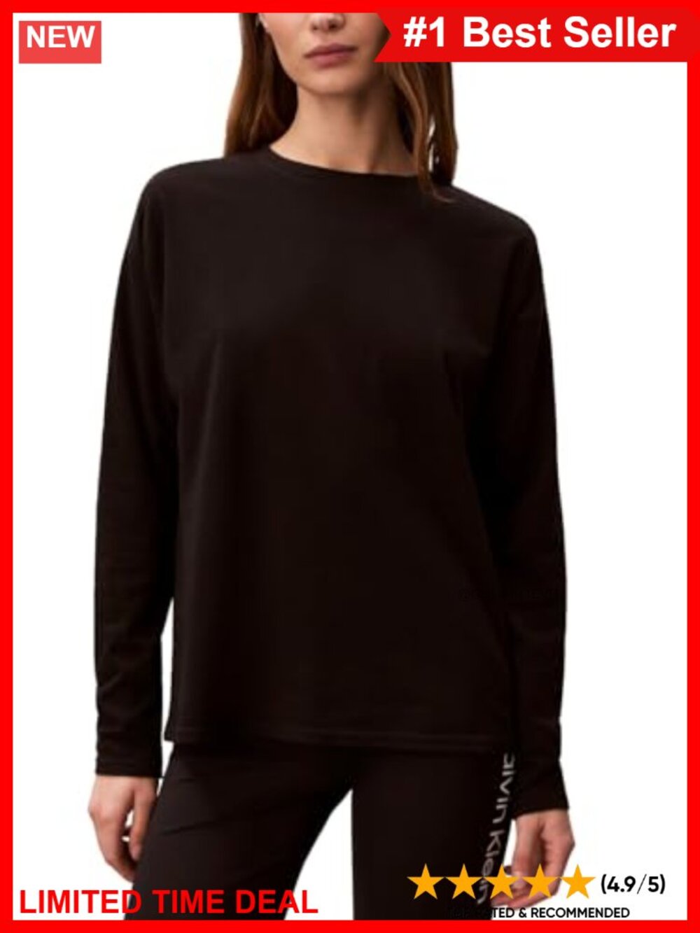 Calvin Klein Performance Classic Fit Crewneck Long Sleeve Tee